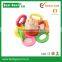 Flower shape set of columns educational cognitive wooden toy