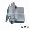 spring loaded glass hinge for round post