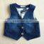 OEM service children denim waistcoat blue hot sale kids soft waistcoat