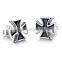High Quality Fashion Stainless Steel Cross Earrings For Men