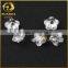 5 pental flower shape cubic zirconia gems white cz gemstones