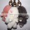 Water mink rabbit Fur Leather Rabbit Fur Pendant doll for Handbag Keychain or Car Pendant Fur Gift