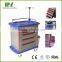 ABS emergency cart with 5 drawers for hospitals (MSLMT02N)