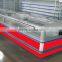 shopping mall island freezer sliding door for frozen food/ice cream