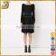 Modern factory long sleeve round neck black back zipper casual formal dress for women