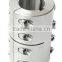 Clamp type rigid couplings with and without keyways in aluminum and stainless steel