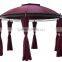 3.5m Hexagonal Dome Double-vented Steel Deluxe Round Outdoor Patio Canopy Party Gazebo with Curtains Sidewalls