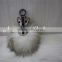 Real raccoon Fur Ball / Fluffy Ball Fur Keychain / Monster Fur Keychain