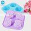 Silicone rose shaped soap mold