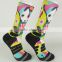 knitted sublimation printing socks Customized sock dye sock