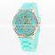 hot style GENEVA silicone watches jelly watches Fashion silicone watches rubber watch