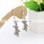 Sliver Plated Gecko Shaped Long Fashion Drop Dangle Earring