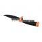 Fixed Blade Outdoor Survival Knife with Black Coated Blade and nice plasctic handle