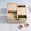 kitchen mobile sealed fresh-care solid wood food storage boxes