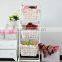 Cheap eco-frendly white non-toxic home wood flower stand racks