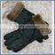 Hot Sale Fashion White Lady Sheepskin Leather Glove With Wool