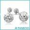 wholesale fashion earrings,925 sterling silver crystal stud ball earrings for women and girl