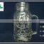 680ml glass mason jar with cock pattern