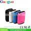 Guoguo 2016 high quality external battery dual usb 6000mah portable charging bank with LED light