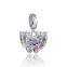 925 Silver Beads Butterfuly Animal Charms Pendant Necklace