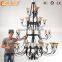 Engineering large chandelier, villa duplex Continental Iron glass chandeliers