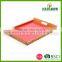3 pcs set bamboo food serving tray with red color base