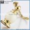 Fancy Decorative Brass And Stone Gold Finishing Bathroom Accessories Wall Mounted Robe Hook