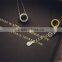 High quality silver and gold crown necklace pendant-crown necklace costume jewelry
