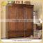 Antique Solid Wood Armoire Wardrobe Clothes Closet with Doors and Drawers