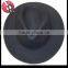 NEW style black wool felt Mens fedora hat brim roll down