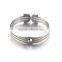 Europe Brand Silver Shield Bracelet Spring Bangle Stainless Steel Jewelry for Women