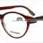 Plastic retro round eyewear,demi frame reading glasses
