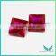 Free Sample wholesale Square Cut Created Synthetic#8 Red Burmese Ruby