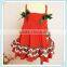New Design cute lace Ruffled bow swing Top suit pants baby Dress + lace bloomers