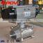 best sale ss304 3pc clamp pneumatic ball valve dn40