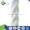 colored 3 strand 12mm polyester dacron rope packed in roll/coil