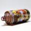 Colored printing amber spirit glass bottle