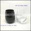 450-600ml solid black egg glass candle container