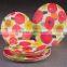Colorful Decal Design Burst Sells Bamboo Fiber Dinnerware Sets