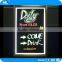Outdoor Hotsale Tempered Glass Led Writing Menu Board for Hotel