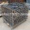 Warehouse folding steel storage cage/roller container
