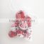 NEW design 2017 red white snow flower holiday tree hanging ornament christmas decorative metal bell