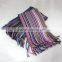 Myfur Rainbow Blend 100% Wool Yarns Stretch Children's Winter Scarfs Kids Lovely Knitted Scarf