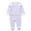Baby White Footed Cotton Rompers Onesie Long Sleeve 3 Months White Plain Colour Bodysuit