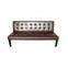 wooden bench/leather bench