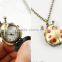 Beetle Pendant Necklace Watch Bronze Tone Pocket Watch With Chain