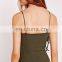 Tie Side Ribbed Sexy Ladies Bodysuit For Weight Loss