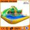 pvc funny play land inflatable water slide pool for kids