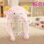 Hot sale kids and adult lovely and warm soft toy plush animal hat plush cow hat