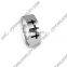 top quality fashion classic men's engraved ring silver color with cross for women titanium ring